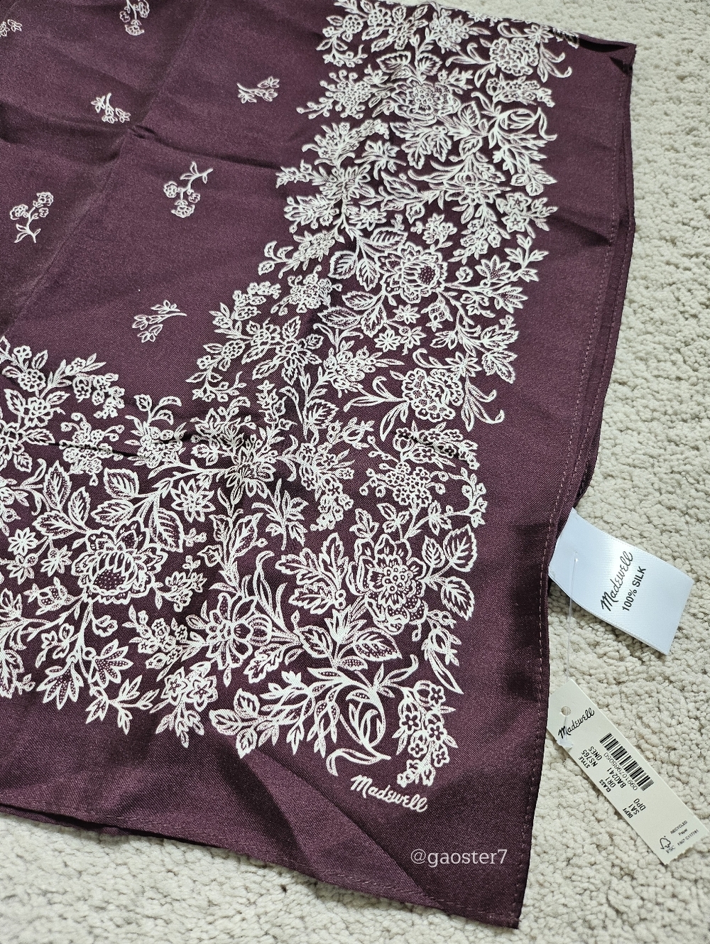 Madewell Medium Silk Bandana - Picture 4 of 5